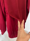 10553 Kumaş Garnili Dilimli Triko Bluz-Bordo