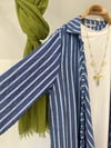 10676 Arkada Nakış İşleme Detaylı Kimono Pantolon Takım-Saks