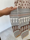 10732 Pamuklu Desenli Gömlek Elbise-Kahverengi