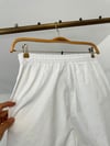 1105 Beli Lastikli Denim Pantolon-Beyaz