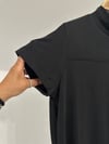 11364 Kısa Kollu Bluz-Siyah