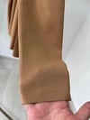 12601 Çelik Örgü Klasik Kesim Düğmeli Blazer Kadın Triko Ceket-Camel
