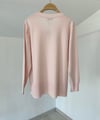 13009 İtalyan Rayon İplik V Yaka Triko Bluz-Pembe