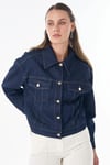 13014 Yıkamalı Denim Ceket-K.Kot