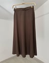 1310 4 Düğmeli Cotton Etek-Kahve