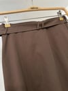 1310 4 Düğmeli Cotton Etek-Kahve