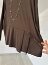 13520 Fermuarlı Tunik-Kahverengi