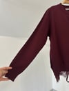 14206 Etek Ucu Dantel Garnili Hırka-Bordo