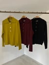 14245 Çizgi Dokulu Bluz-Bordo