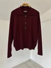 14245 Çizgi Dokulu Bluz-Bordo