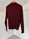 14245 Çizgi Dokulu Bluz-Bordo
