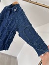 14514 Yakada Taş İşlemeli Denim Gömlek-K.Kot