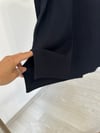 15343 Sıfır Yaka Taş Detaylı Tunik-Siyah