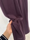 16123 Beli Bağcıklı Çımalı Pantolon-Bordo