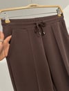 16123 Beli Bağcıklı Çımalı Pantolon-Vizon