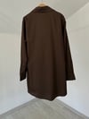 1625 Çiçek Aplikeli Tunik-Kahverengi