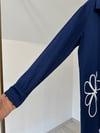 1625 Çiçek Aplikeli Tunik-Lacivert