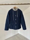 1635 Kapüşonlu Cepli Kapitone Denim Ceket-K.Kot