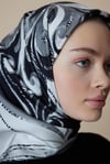 16543 Maisa Atol Tivil İpek Eşarp-Siyah