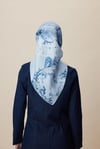 16543 Maisa Tivil İpek Eşarp-Mavi 3