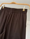 19019 Elastik Bel Bol Paça Pantolon-Kahverengi
