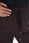 19019 Elastik Bel Bol Paça Pantolon-Kahverengi