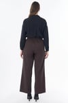 19019 Elastik Bel Bol Paça Pantolon-Kahverengi