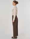 19032 İnce Gold Kemerli Pantolon-Kahve
