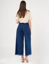 19034 Eskitmeli Yüksek Bel Denim Pantolon-Lacivert