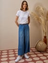 19047 Metal Aksesuar Detaylı Denim Pantolon-İndigo
