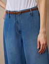 19047 Metal Aksesuar Detaylı Denim Pantolon-İndigo