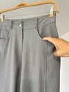 19095 Dikiş Detaylı Bol Paça Pantolon-Gri