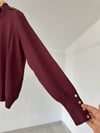 19306 Omuz Detaylı Balıkçı Yaka Triko-Bordo