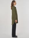 21057 Beli Büzgülü Lyocell Tunik-Haki