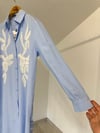 21058 Nakış İşlemeli Tunik-Mavi