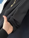 241806 Şifon Detaylı Tunik Pantolon Takım-Siyah