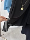 241806 Şifon Detaylı Tunik Pantolon Takım-Siyah