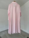 25086 Pamuklu Kabartma Desenli Elbise-Pembe