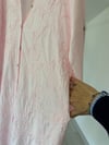25087 Şal Yaprak Kabartma Desenli Elbise-Pembe