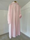 25087 Şal Yaprak Kabartma Desenli Elbise-Pembe