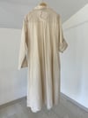 25088 Nergis Desen Kabartmalı Elbise-Bej
