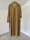 25088 Nergis Desen Kabartmalı Elbise-Camel