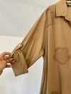 25088 Nergis Desen Kabartmalı Elbise-Camel
