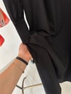 2550 Fiyonk Detaylı Elbise-Siyah