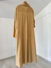 26158 Asma Yaprak Desenli Elbise-Camel