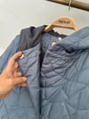 27301 Kapüşonlu Kapitone Mont-Mavi