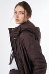 27308 Kemer Detaylı Anorak Mont-Koyu Kahverengi