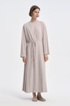 302 Yumuşak Dokulu Yırtmaçlı Kimono-Taş