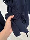 31009 Belden Bağlamalı Tunik-Lacivert