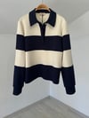 31018 Çizgili Sweatshirt-Lacivert